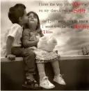sweet kiss and love
