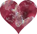 Pink Butterfly Heart