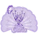 Purple fan with Carla