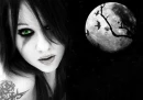 goth gurl and the moon