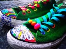green shoes