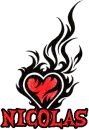 Nicolas Flaming Tribal Heart
