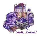 Blueberries & Butterfly - Hello Friend