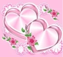 2 PRETTY PINK HEARTS
