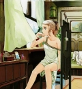 girl looking out