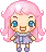 girl with pink hair