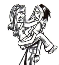 girl in his arms