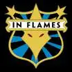 in flames