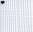blue and gray plaid heart