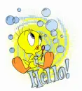 Hello...Tweety Blowing Bubbles