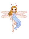 Cute pink winged fairy