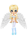 Blonde angel in blue, cute!