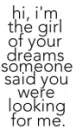 girl of your dreams