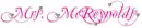 Diamond pink name - Mrs.McReynolds