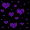 Dark Purple Hearts Background