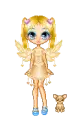 Blonde Angel with Chihuhua