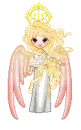 beautiful Angel with halo and wings