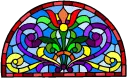 arched stained glass window
