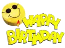 Happy Birthday with Smiley Face Cake