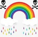 Rainbow Raining Rainbow Drops
