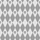Gray Argyle Skulls