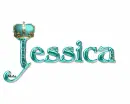 Queen blue name w/crown - Jessica