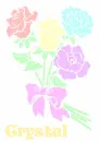Crystal with Color Changing Roses
