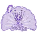 Purple fan Evelyn