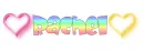 name Rachel with hearts