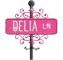 heart pink street sign delia LN