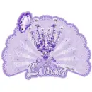 Purple fan Linda