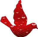Red Heart Bird