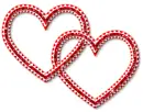 2 RED HEARTS