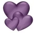 Trio Purple Heart