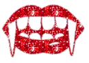 glitter vampire teeth