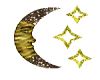 gold star and moon