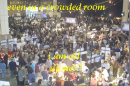 alone crowded room