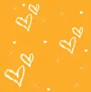 orange glittery hearts