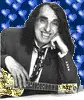 Tiny Tim Golden Ukelele with blue background
