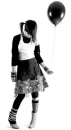 emo girl with balloon