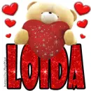 bear heart with name