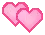 cute v hearts