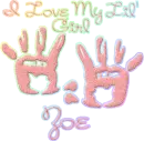 I Love My Lil' Girl Zoe Hand Prints