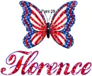 Patriotic butterfly - Florence