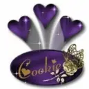 Cookie 3d Purple Heart