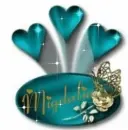Magdalia 3d Teal Heart