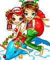 Girl's Riding On Dolphin