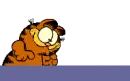 Garfield eats doughnuts 