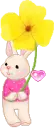 BUNNY WITH FLOWER