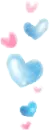blue & pink heart
